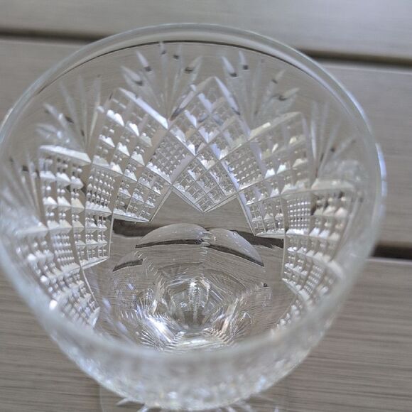 Antique American Brilliant Cut Crystal Wine Glasses, Set of 4 - Picture 3 of 12
